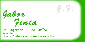 gabor finta business card